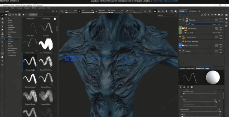 ZBrush恐怖异形完整实例制作流程视频教程 (图4)