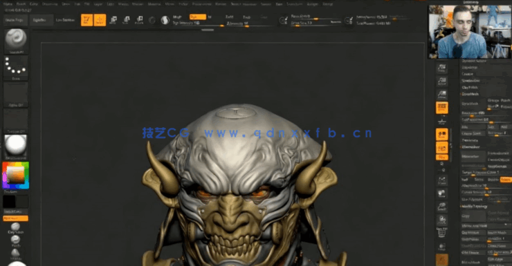 ZBrush死灵战士硬表面建模雕刻3D打印制作视频教程 (图4)