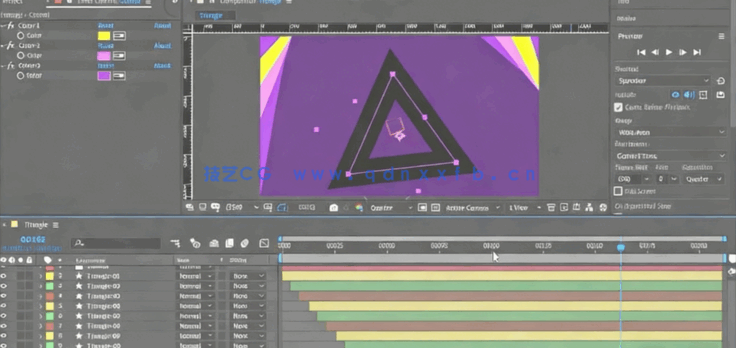 AE创建彩色动态图形过渡转场效果工作流程视频教程(图2) AE创建彩色动态图形过渡转场效果工作流程视频教程(图2)