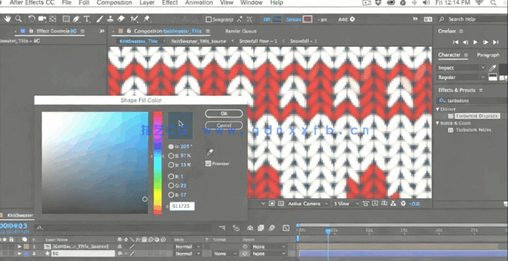 AE创建针织毛衣外观动画工作流程视频教程(图4)