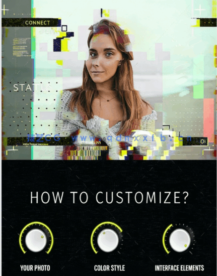 抽象马赛克模糊故障PSD模板合集(图4)