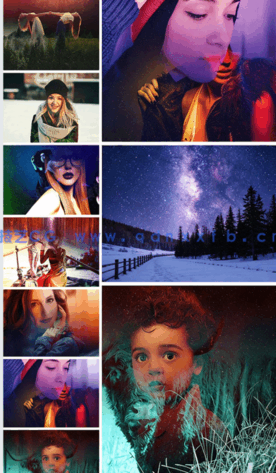 两张图片2合1双重曝光效果PSD模板合集(图4)