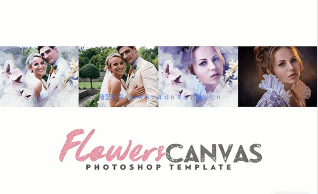 美艳鲜花装饰照片艺术特效PSD模板(图6)