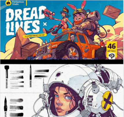 38款知名工作室出品卡通漫画插画绘画Clip Studio Paint笔刷合集(图1)