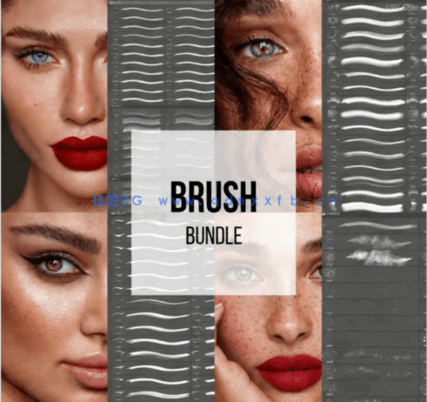 250组Tamara Williams写实面部睫毛眼线等美容修饰PS笔刷合集(图1)