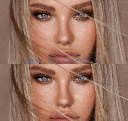 250组Tamara Williams写实面部睫毛眼线等美容修饰PS笔刷合集(图5)