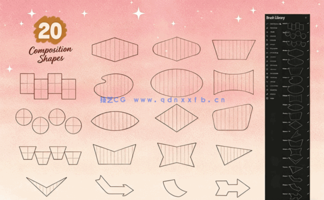 20组复古风格Logo标志Procreate笔刷合集(图4)