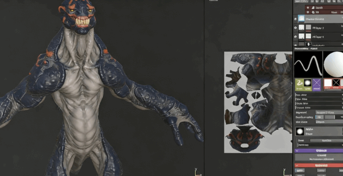 Zbrush雕刻怪兽角色设计制作视频教程 (图5)