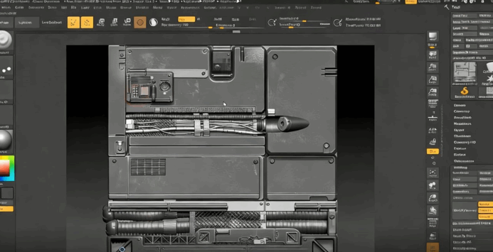 ZBrush机器硬面3D建模步骤流程视频教程 (图5)