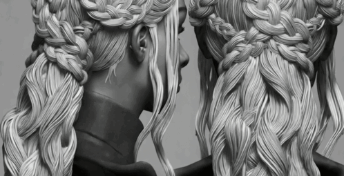 ZBrush《权利的游戏》龙女头发3D模型雕刻制作流程视频教程 (图2)