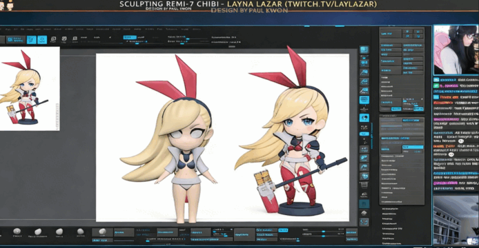 ZBrush中3D雕刻可爱女战士完整制作流程视频教程 (图3)