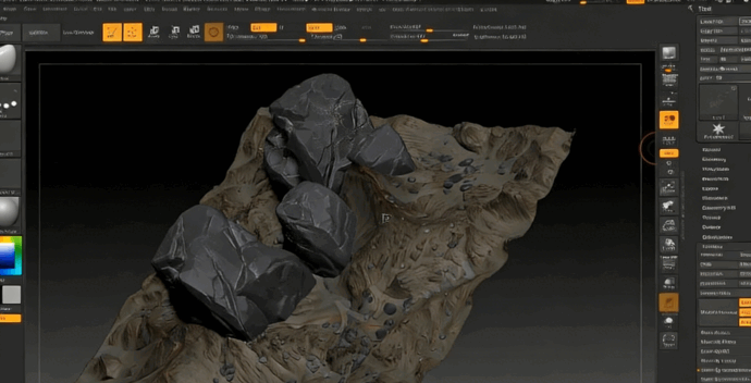 ZBrush地形岩石模型与纹理完整制作流程视频教程(图2)