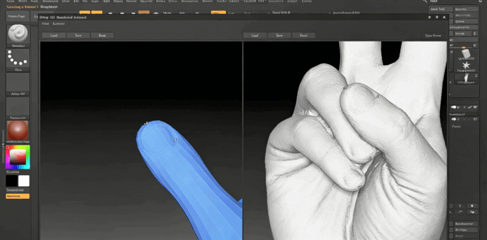 ZBrush插件ZWrap模型扫描拓扑中文教程与插件完整制作流程视频教程 (图5) ZBrush插件ZWrap模型扫描拓扑中文教程与插件完整制作流程视频教程 (图5)