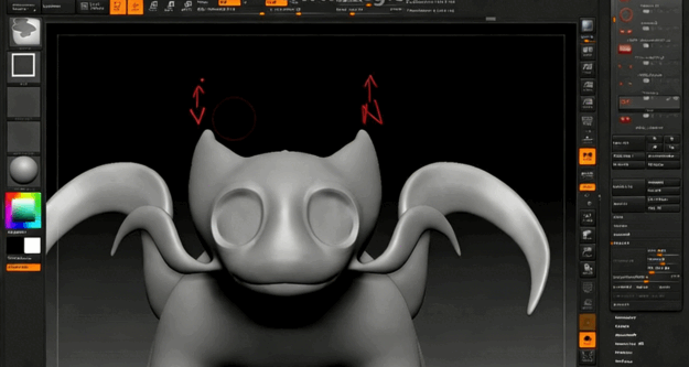 ZBrush卡通宠物精灵雕刻绘制视频教程第二季 (图4) ZBrush卡通宠物精灵雕刻绘制视频教程第二季 (图4)