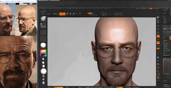 ZBrush超高清精细人头3D完整制作流程视频教程(图3) ZBrush超高清精细人头3D完整制作流程视频教程(图3)