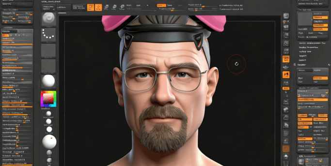 ZBrush超高清精细人头3D完整制作流程视频教程(图5) ZBrush超高清精细人头3D完整制作流程视频教程(图5)