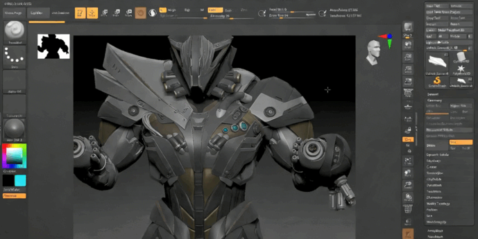 最强Zbrush机械硬表面建模完整制作流程视频教程 (图2)