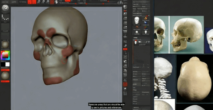 ZBrush男性头像半身骨骼数字雕刻训练视频教程(图2) ZBrush男性头像半身骨骼数字雕刻训练视频教程(图2)