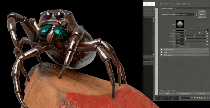 超逼真蜘蛛生物解构建模渲染技术训练视频教程(图3)