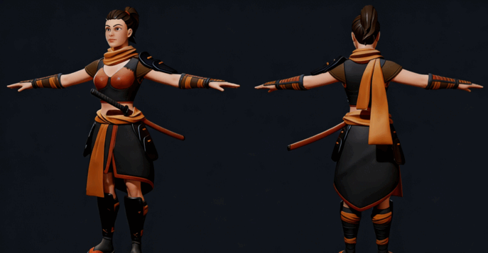 ZBrush女性武士战士角色完整实例制作视频教程 (图2) ZBrush女性武士战士角色完整实例制作视频教程 (图2)