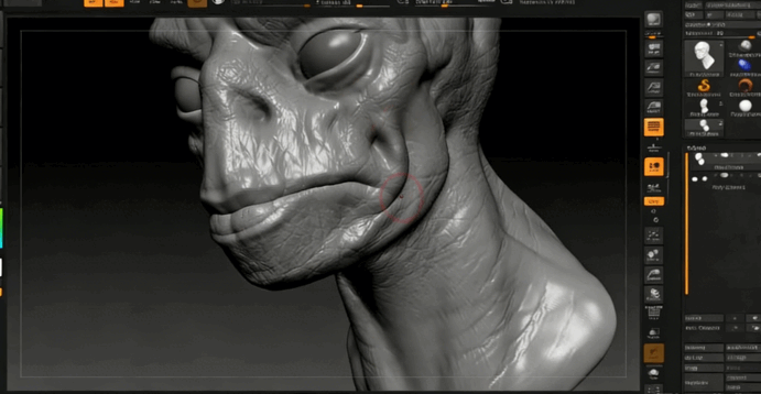 Zbrush数字雕刻基础技能工作流程训练视频教程 (图3) Zbrush数字雕刻基础技能工作流程训练视频教程 (图3)