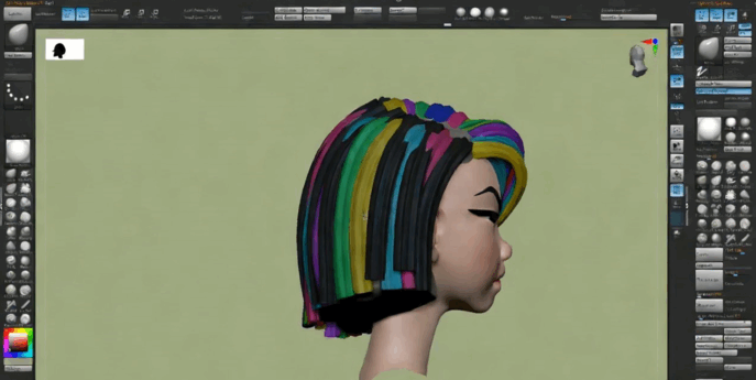 ZBrush个性女性游戏角色完整实例制作视频教程 (图4) ZBrush个性女性游戏角色完整实例制作视频教程 (图4)