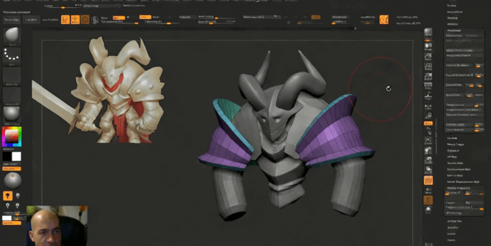 Zbrush制作Q版骑士雕刻工作流程视频教程 (图2) Zbrush制作Q版骑士雕刻工作流程视频教程 (图2)