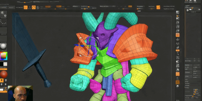 Zbrush制作Q版骑士雕刻工作流程视频教程 (图4) Zbrush制作Q版骑士雕刻工作流程视频教程 (图4)