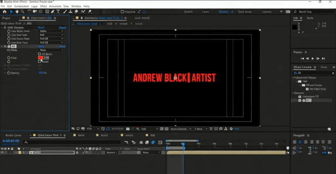 AE创建小故障下三分之一标题动画视频教程(图2) AE创建小故障下三分之一标题动画视频教程(图2)