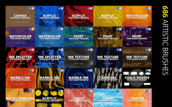 3000组超豪华自定义实用PS笔刷合集(图2)