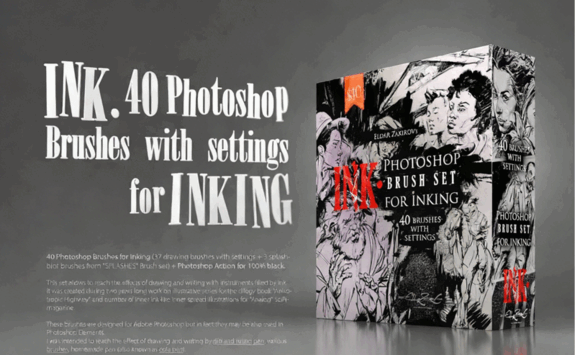 40组真实模拟墨迹笔墨数字绘画PS笔刷合集(图3) 40组真实模拟墨迹笔墨数字绘画PS笔刷合集(图3)