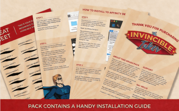 真实墨水效果数字绘画Procreate笔刷合集(图6) 真实墨水效果数字绘画Procreate笔刷合集(图6)