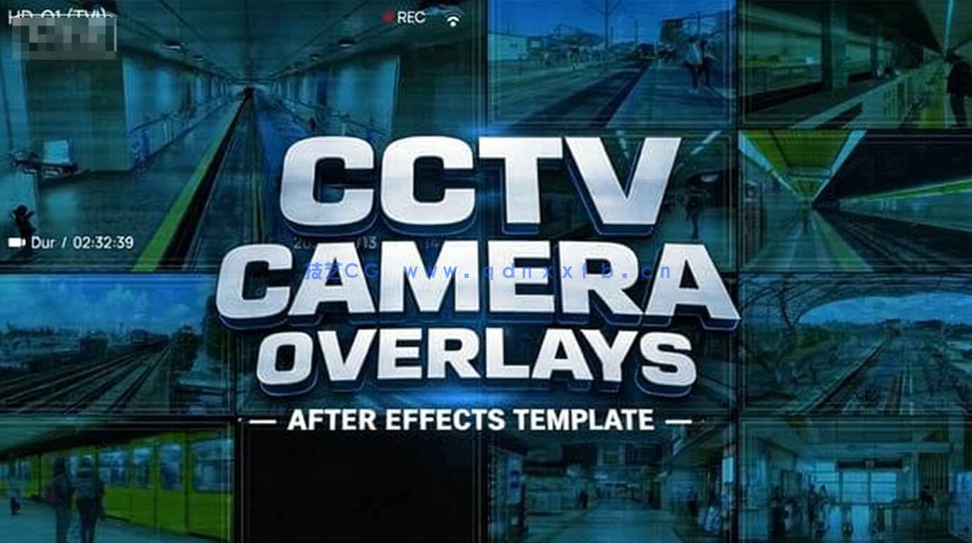 模拟CCTV数字监控的镜头画面效果AE模板(图1)