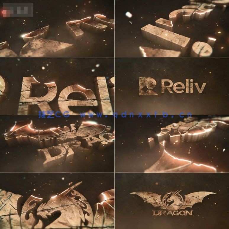 史诗般燃烧揭示的logo标志开场动画AE模板(图1)