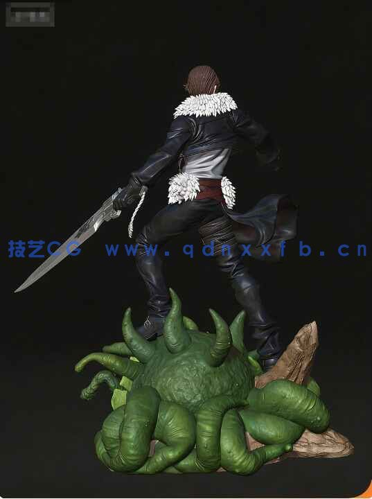 [3D打印人物] 斯考尔·莱昂哈特Squall Leonhart《最终幻想8VIII》游戏角色雕刻手办3D打印模型(图5)