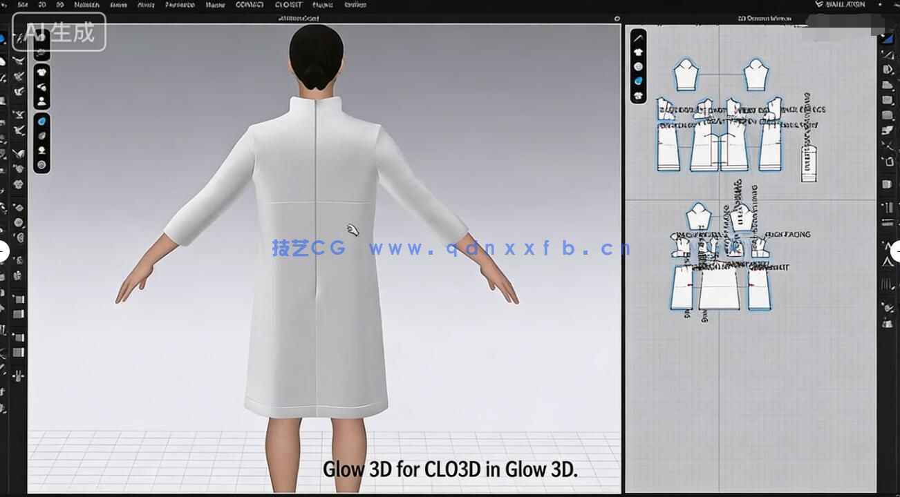 【中文字幕】CLO3D数字服装打版裙子制作视频教程(图1)
