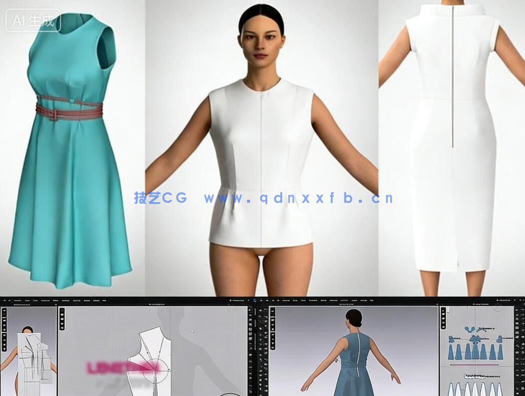 【中文字幕】CLO3D数字服装打版裙子制作视频教程(图6)