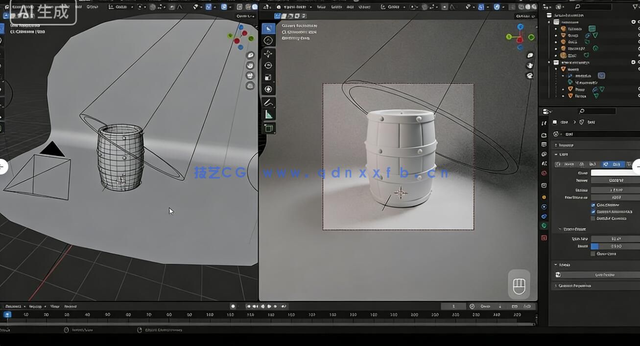 【中文字幕】Blender 3A级游戏熔岩战斧武器完整制作流程视频教程(图6)