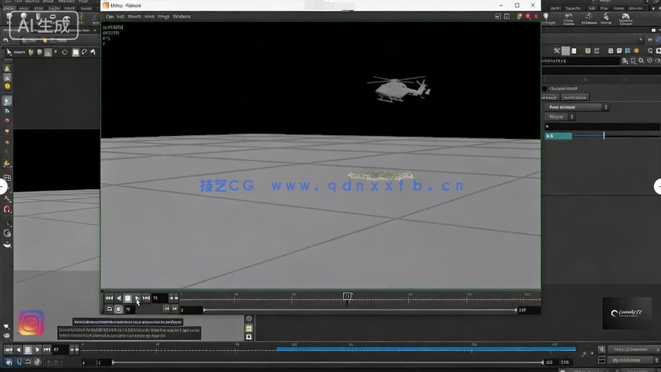 【中文字幕】Houdini直升机旋翼扬尘特效制作视频教程(图3)