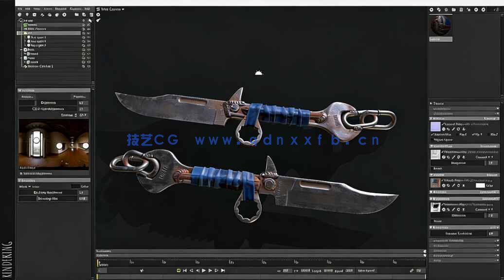 【中文字幕】Maya后末日题材匕首武器游戏资产实例制作视频教程(图3)