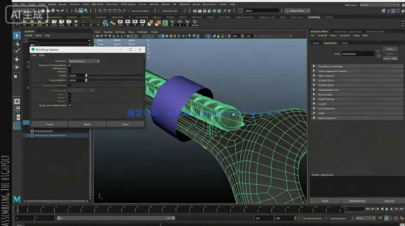 【中文字幕】Maya后末日题材匕首武器游戏资产实例制作视频教程(图7)