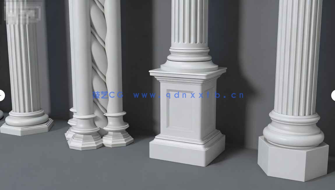[家具模型] 10组建筑柱子高质量3D模型合集(图6)