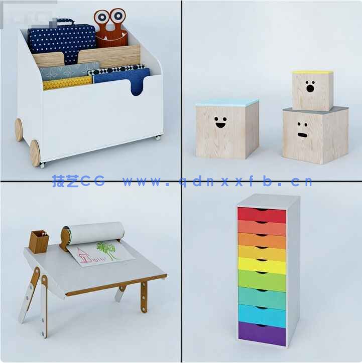 家具模型] 44组儿童玩具家具装饰相关3D模型合集 Evermotion Archmodels第244季(图7)