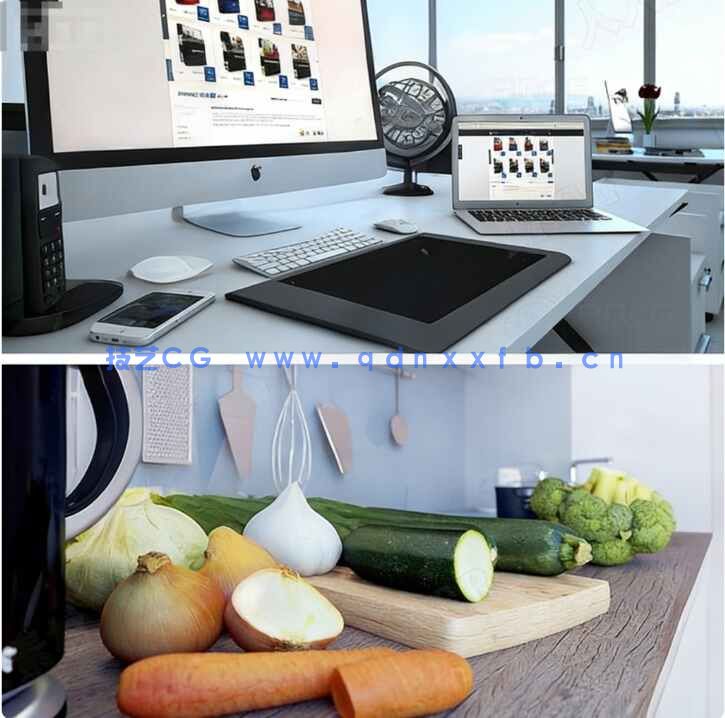 [家具模型] 740组CGAxis出品家具灯具植物电子产品食品等经典系列3D模型合集 第三季(图2)