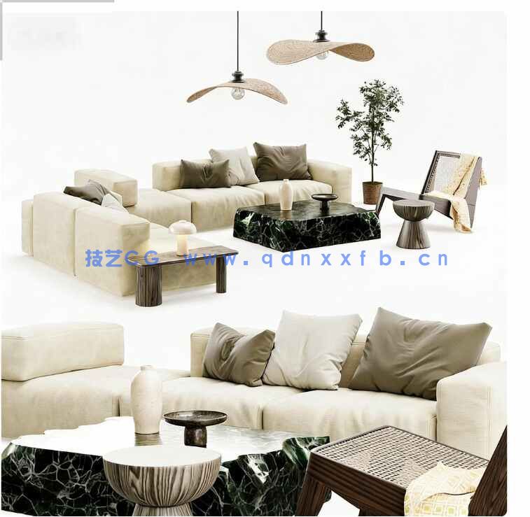 [家具模型] 200组高品质现代风格休闲时尚家居家具3D模型合集 Evermotion第219季(图6)