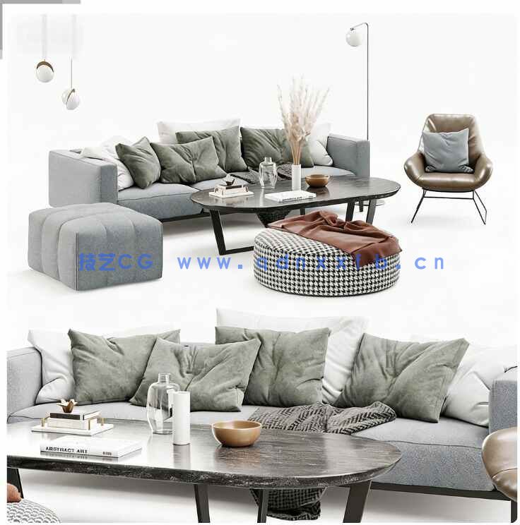 [家具模型] 200组高品质现代风格休闲时尚家居家具3D模型合集 Evermotion第219季(图5)