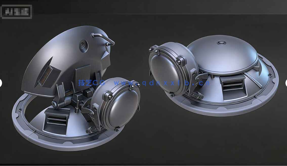 [武器道具] 32个功能型舱门与盖板硬表面3D模型套件(图2)