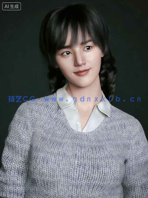 [独立角色] 亚洲短发女孩高清角色3D模型合集(图3)