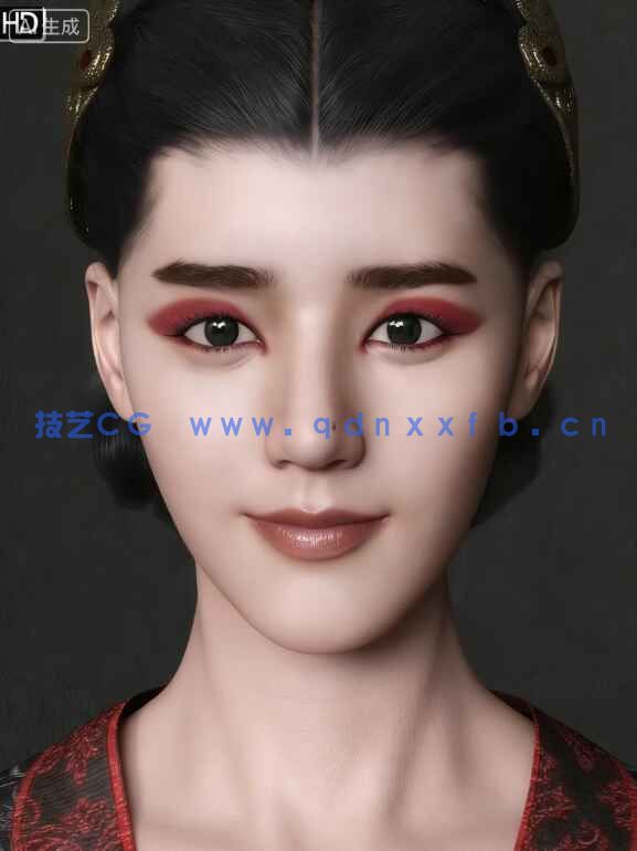 [独立角色] 亚洲短发女孩高清角色3D模型合集(图5)
