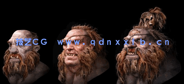 PS怪物角色头部贴图绘制教程 Designing Creature Makeup for Film in Photoshop(图1)